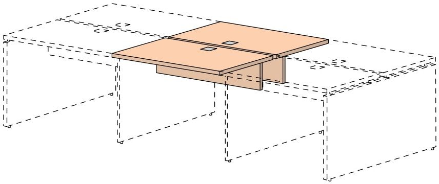Модуль промежуточного стола СФ-191983 (1380x1230x228)