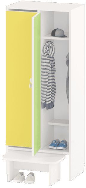 Шкаф для детской одежды двухдверный ДУ-С1 483х290х204