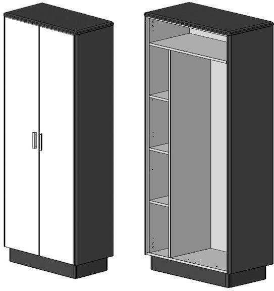 Шкаф гардеробный Интеллекта  И490 (801х420х2000)