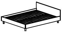Т-405 Кровать двуспальная с изголовьем (1450мм)