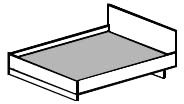 Т-413 Кровать двуспальная с наст. МДФ (1650мм)