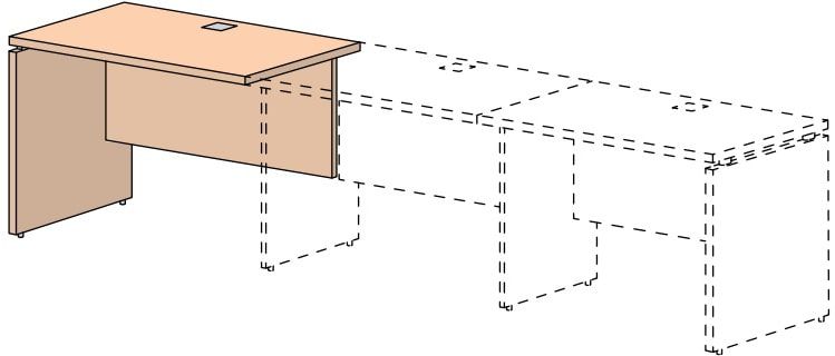 Модуль окончания стола лев./прав. СФ-192036 (1580x800x743)