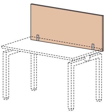 Экран к одиночным столам СФ-П16-02 (1580x18x504)
