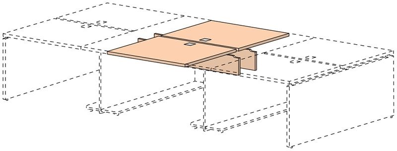 Модуль промежуточного стола СФ-192082 (1180x1630x228)