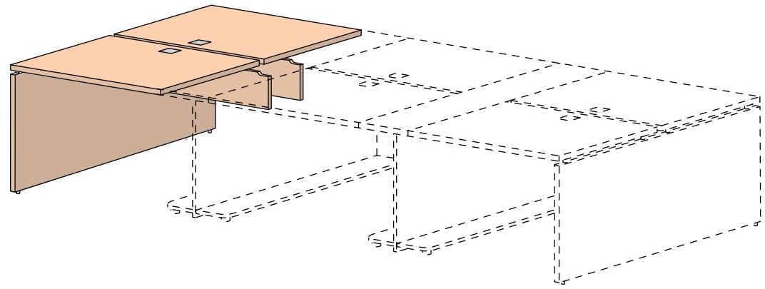 Модуль окончания стола СФ-192064 (1380x1630x743)