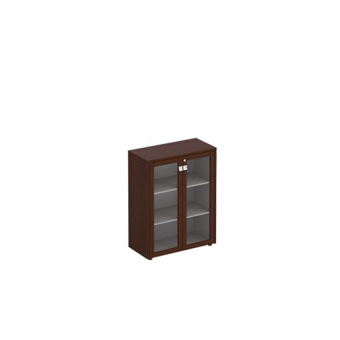 Шкаф со стеклянными дверями средний ПР 312 96x46x121