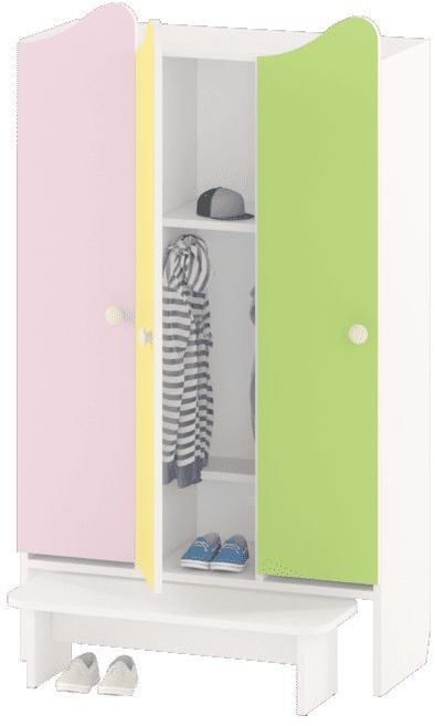 Шкаф для детской одежды трехдверный ДУ-Ш3 862x358x1404