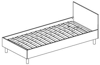 Кровать односпальная AC-51(2040х950х600)