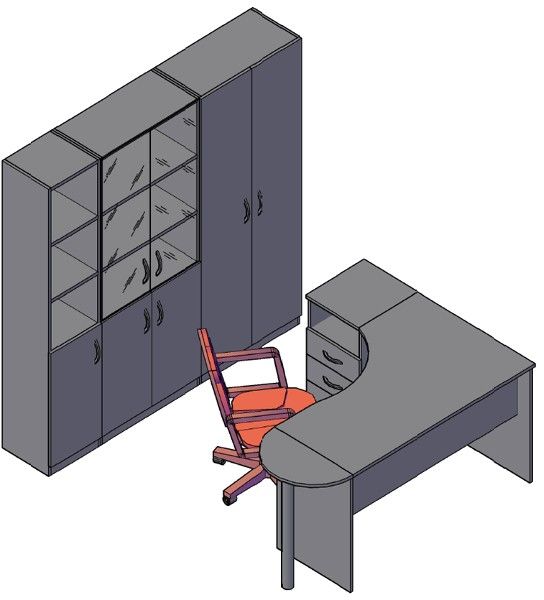Оперативная мебель SIMPLE Комбинация №3