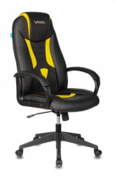 Кресло игровое Бюрократ VIKING-8N/BL-YELL черный/желтый искусственная кожа
