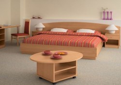 Мебель для гостиниц Меридиан двухспальная кровать с журнальным столиком